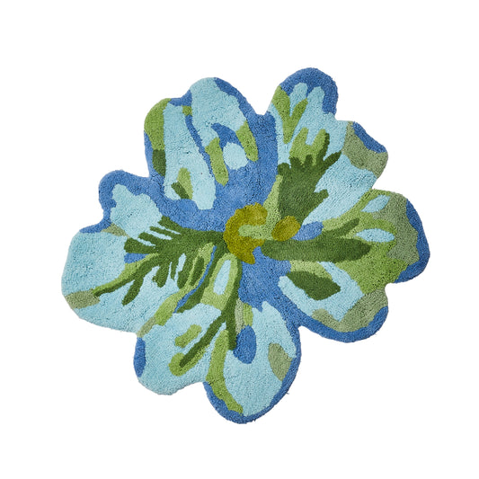 Tulip Blue Green Bath Mat