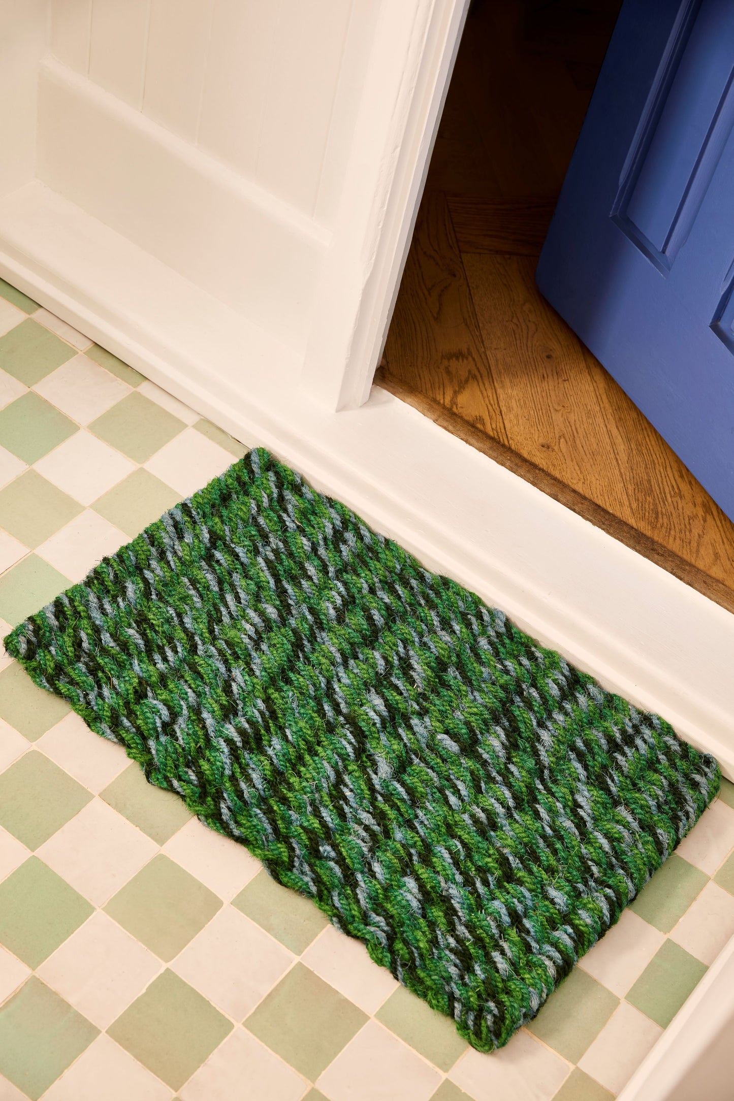 Woven Emerald Door Mat