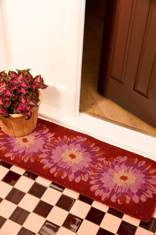 Just Landed - Dahlia Pink Long Door Mat