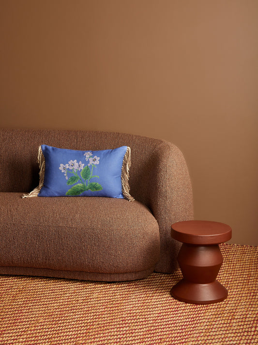 Just Landed - Cottage Garden Blue Cushion