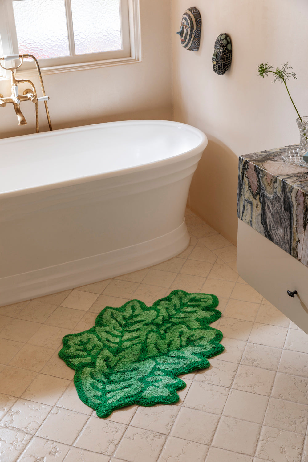 Leaf Green Bath Mat