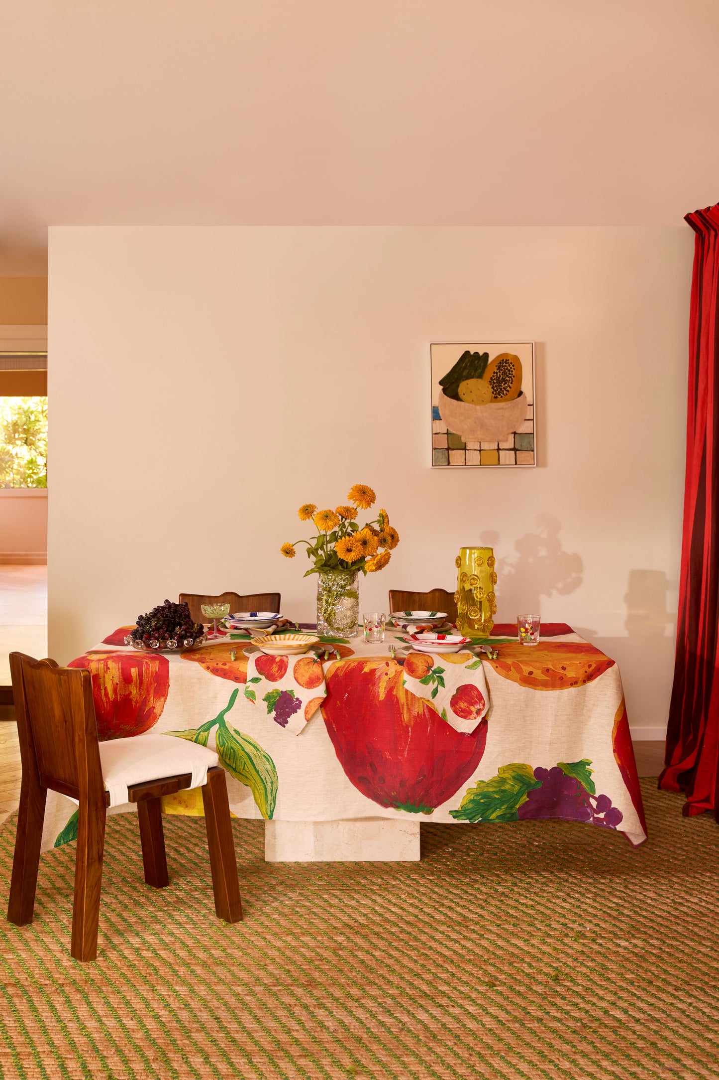 Fruit Multi Linen Tablecloth