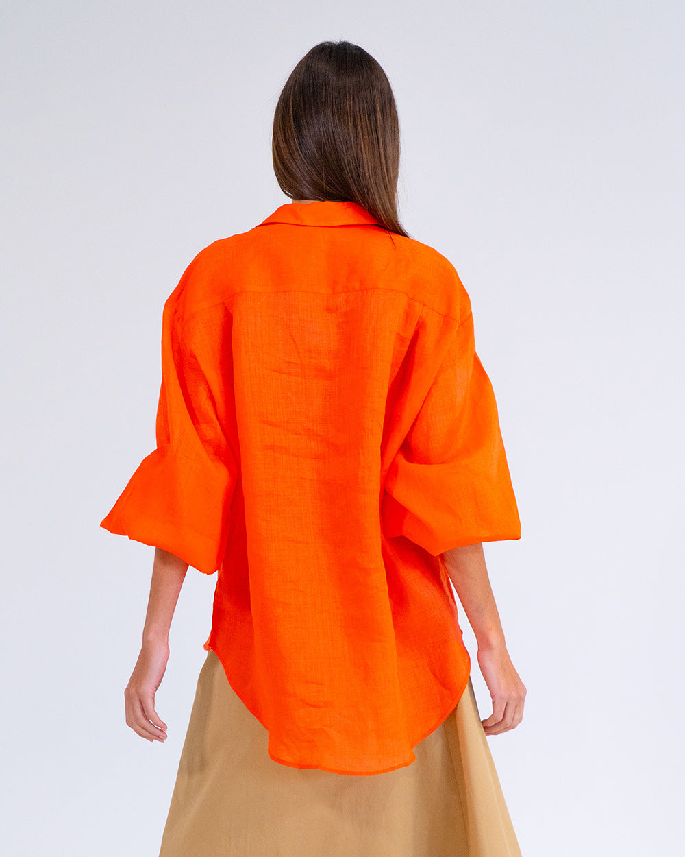 Bobbie Shirt in Tangerine