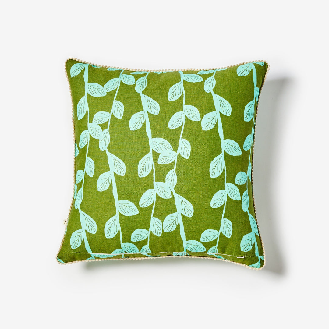 Little Leaf Cushion in Jade