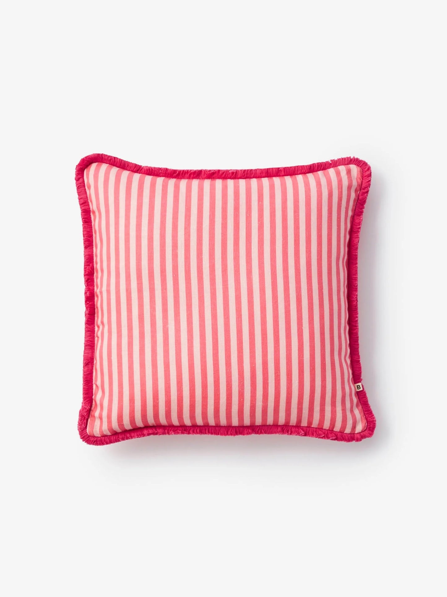Pinstripe Rose Linen Cushion
