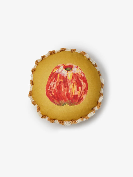 Apple Round Linen Cushion