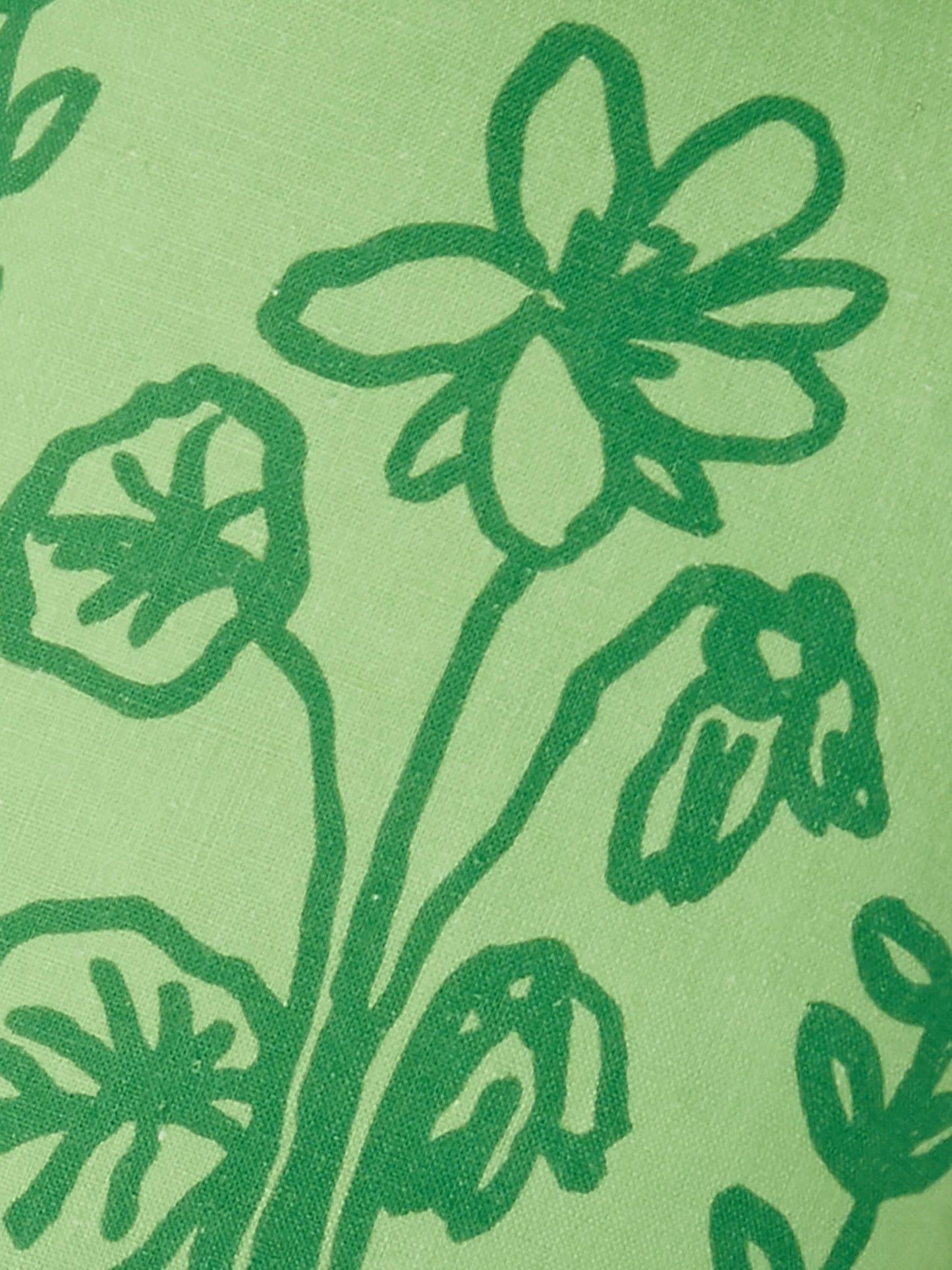 Petra Green Linen Cushion