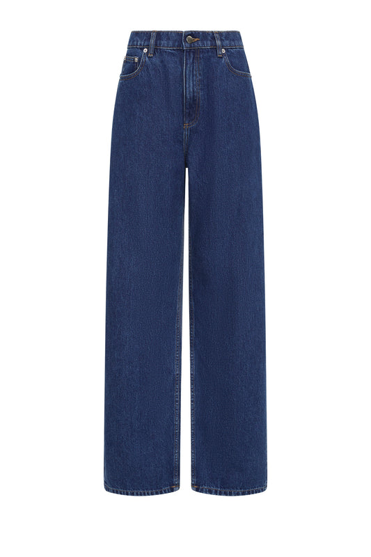 Organic Baggy Jean in Royal Blue