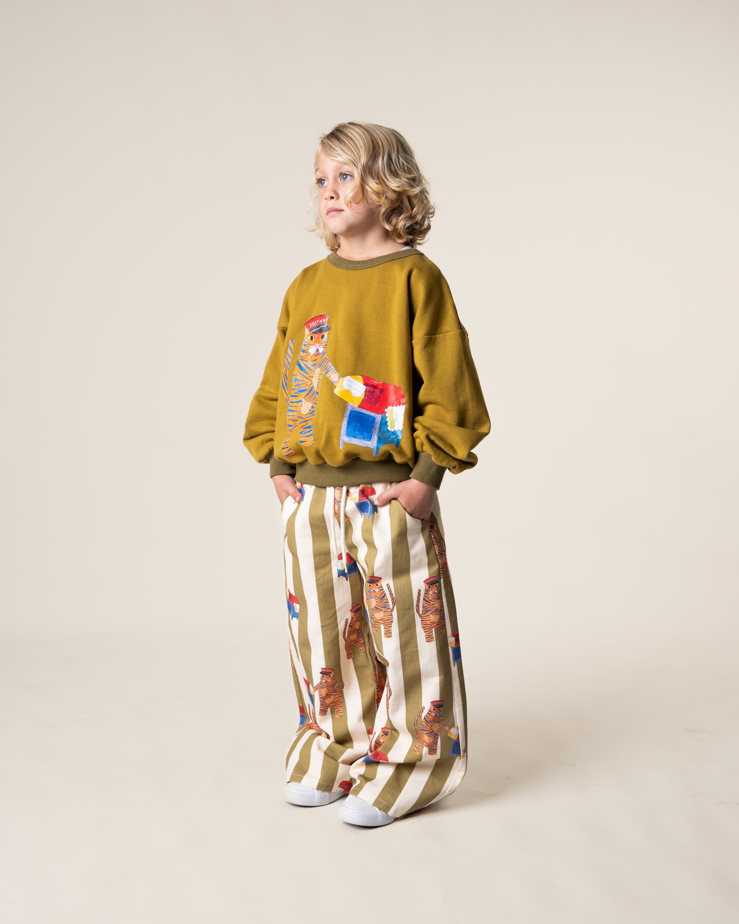 Wide Leg Pants in Tiger the Postie