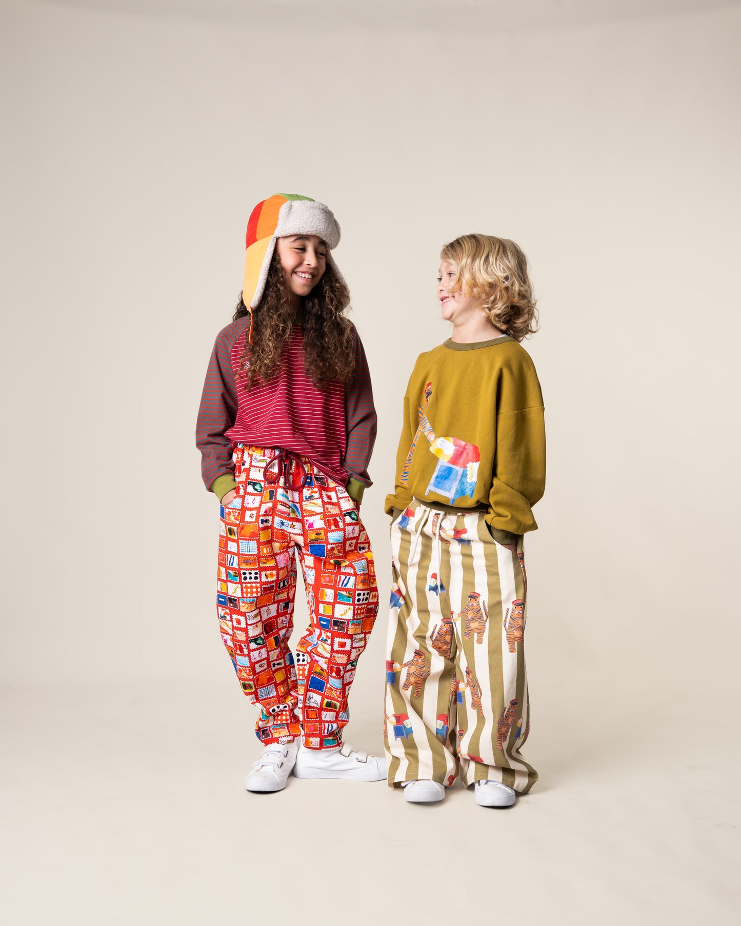 Wide Leg Pants in Tiger the Postie