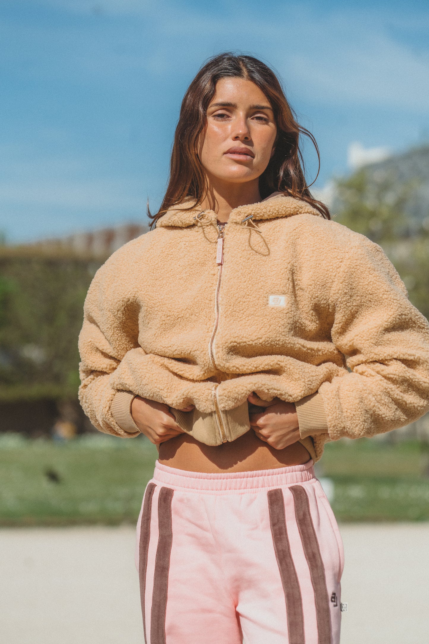 Sherpa Hooded Jacket Macadamia