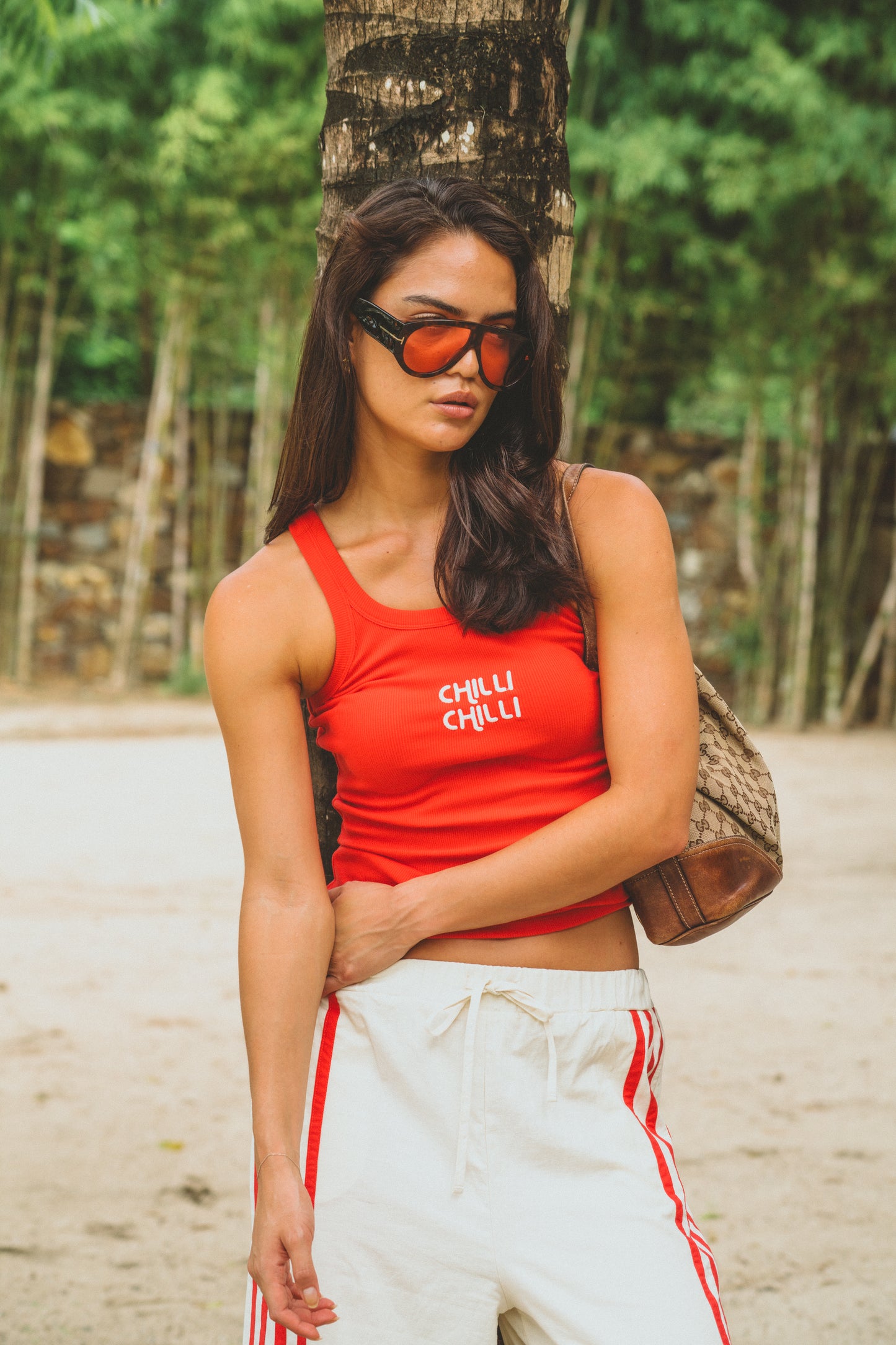 Chilli Knit Tank in Poppy Red
