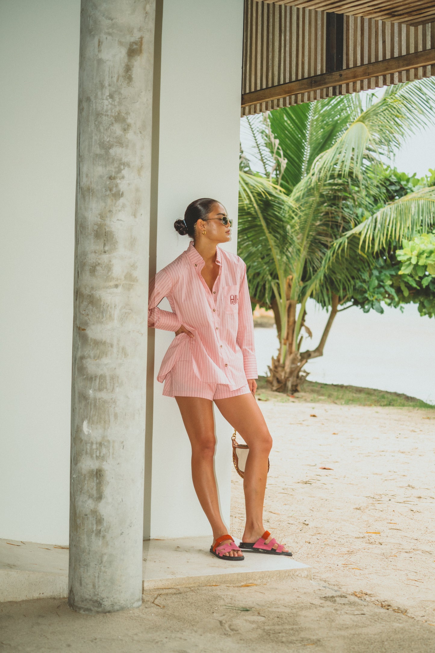 Stripe Short in Pink Blush