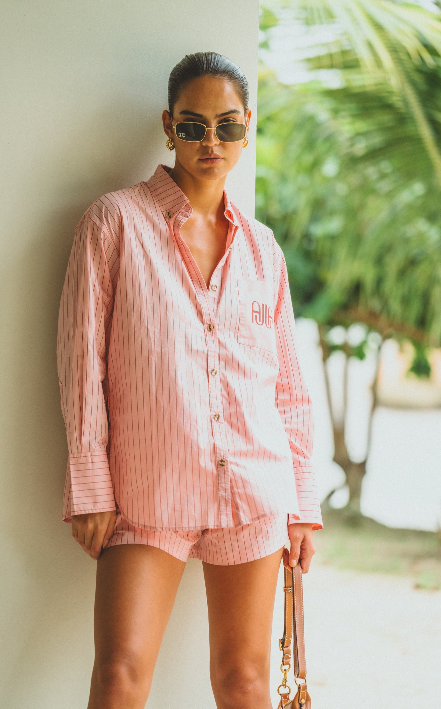 Stripe Short in Pink Blush