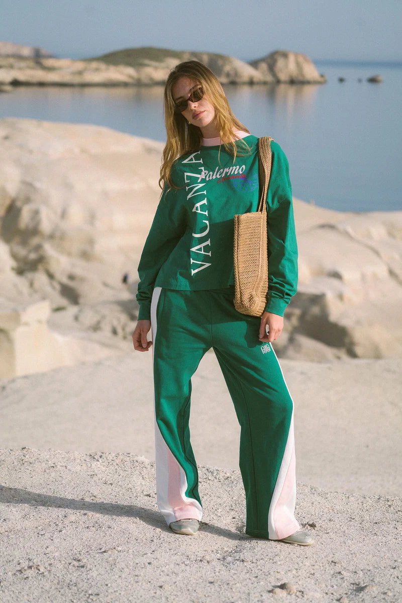 Vacanza Long Sleeve Tee in Sea Green