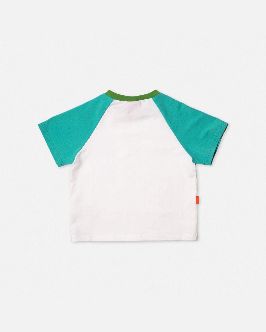 Raglan Tshirt in Aqua & White