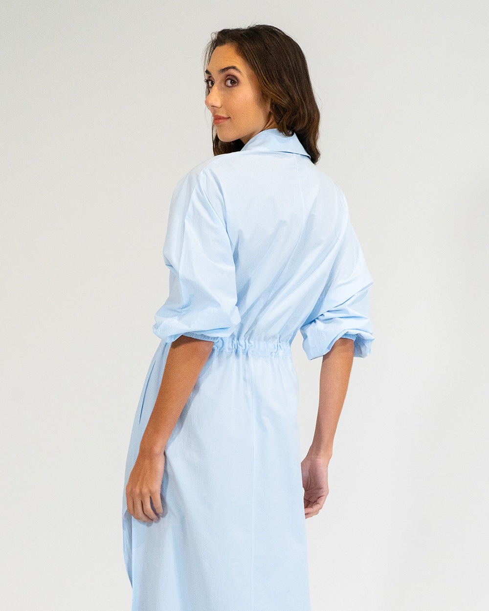 Daytona Shirt Dress in Sky Blue