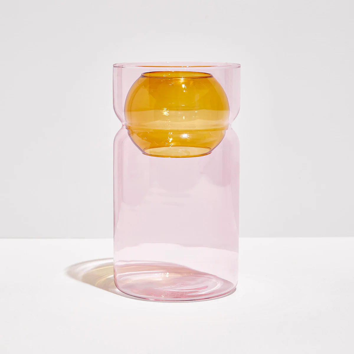 Balance Vase in Pink & Amber