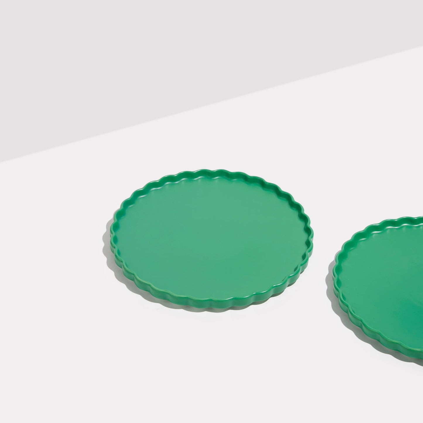 Ceramic Wave Side Plate in Forest Green (Set of Two)