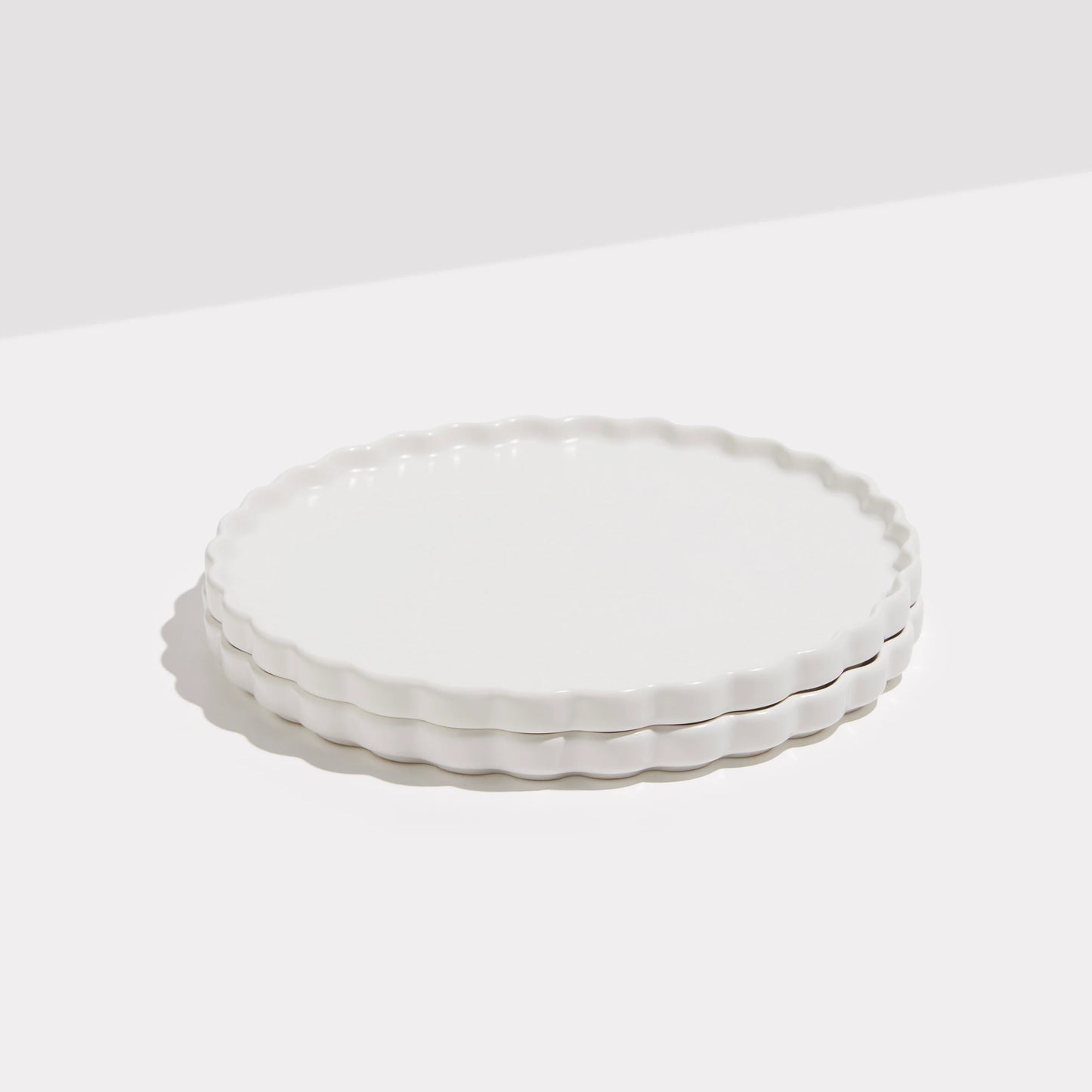 Ceramic Wave Side Plate in White (Set of Two)