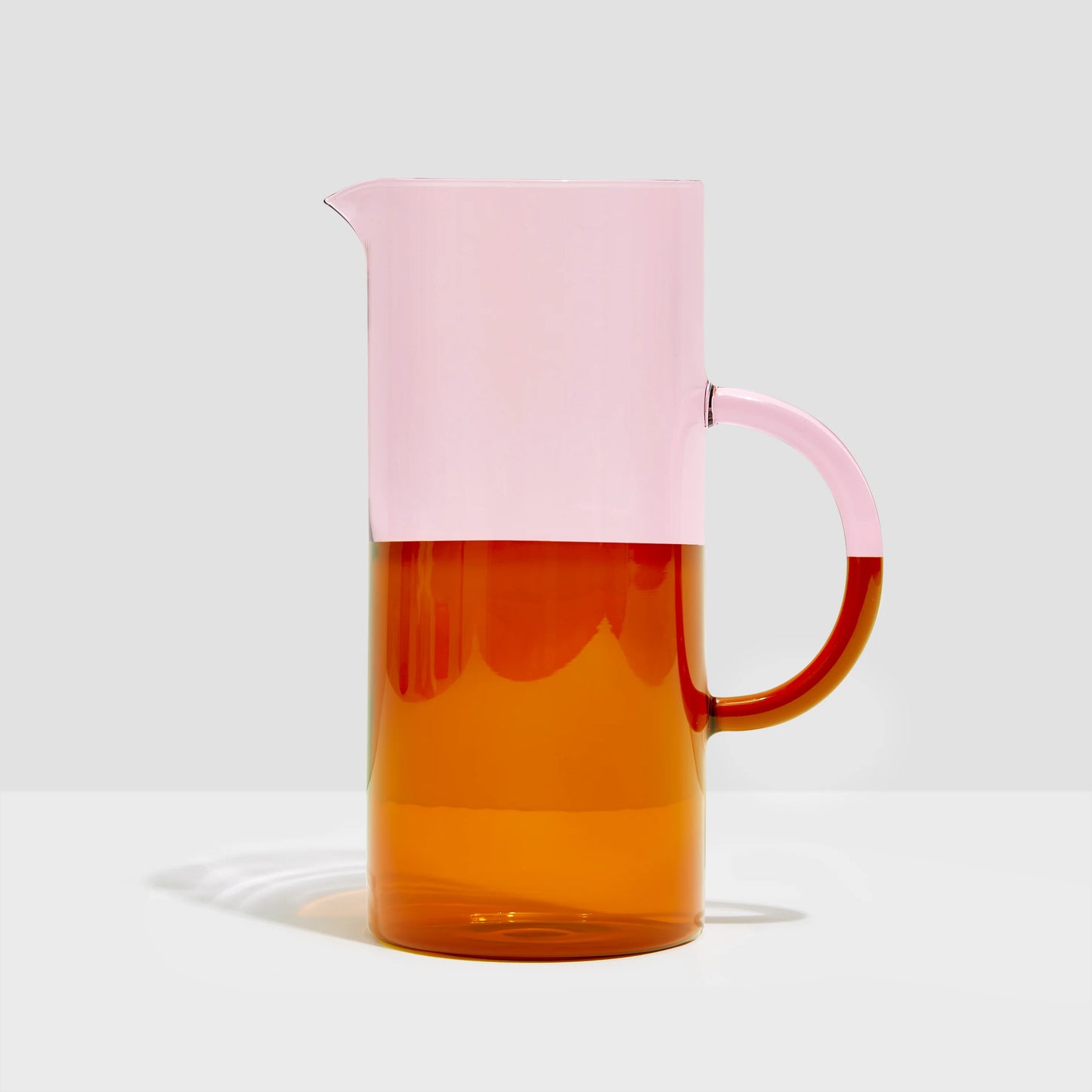 Two Tone Pitcher in Pink & Amber