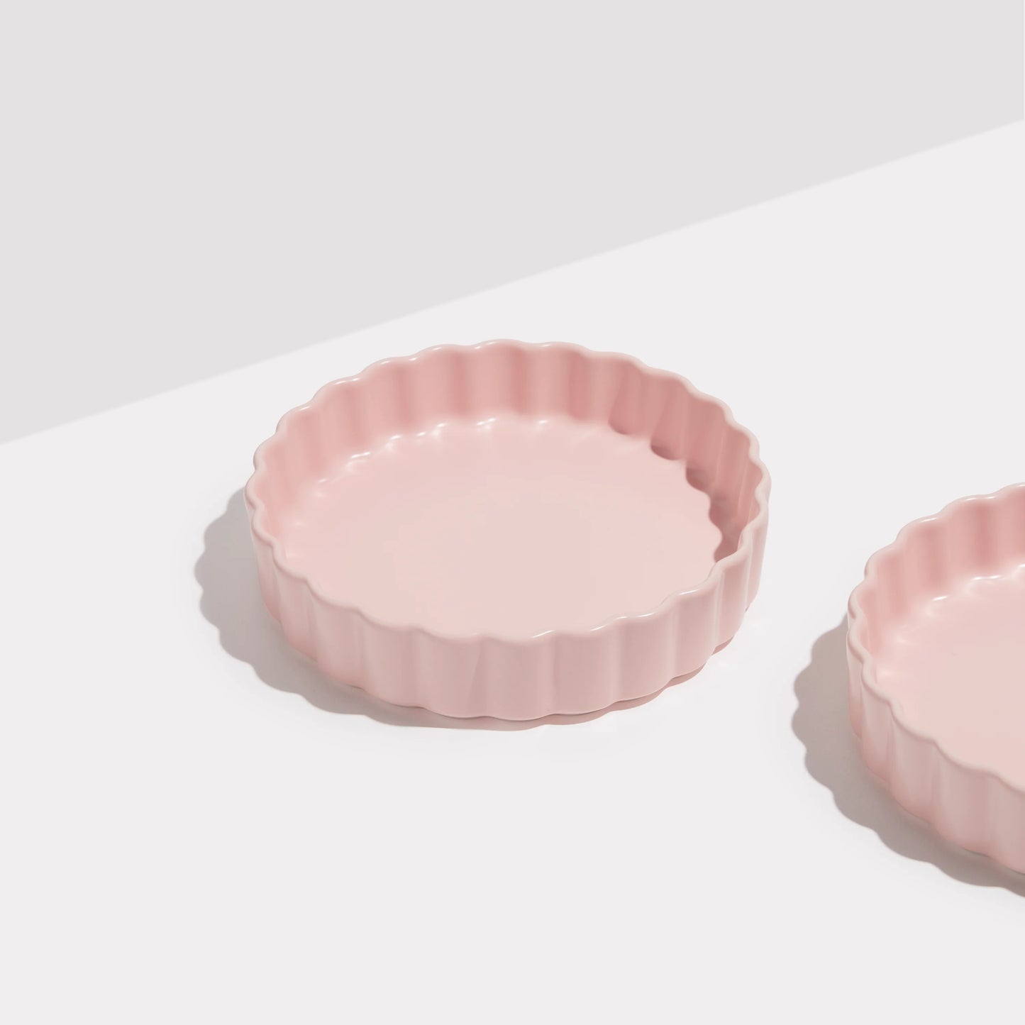 Ceramic Wave Bowl in Pink (Set of Two)