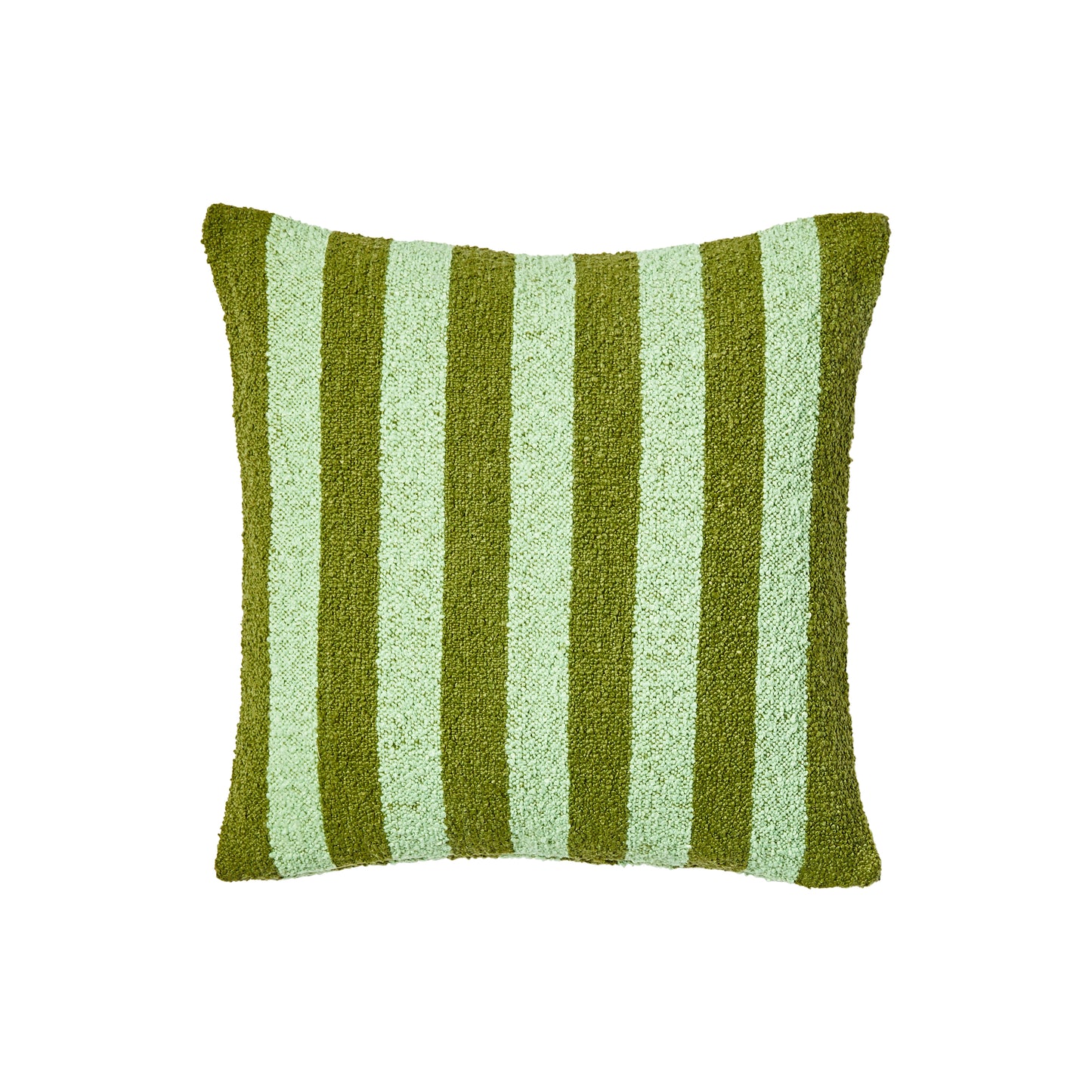 Boucle Stripe Cushion in Olive