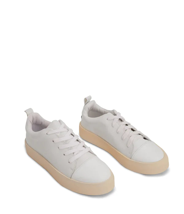 Marci Vegan Leather Sneakers with Silver Detail