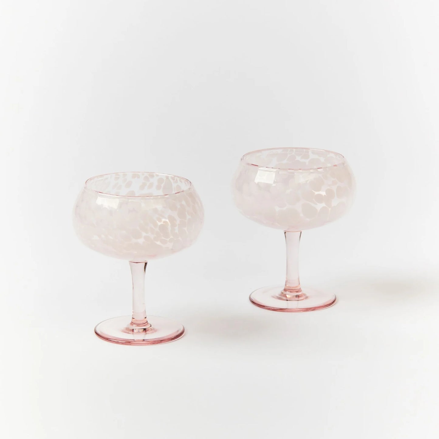Pink Dots Glass Coupe