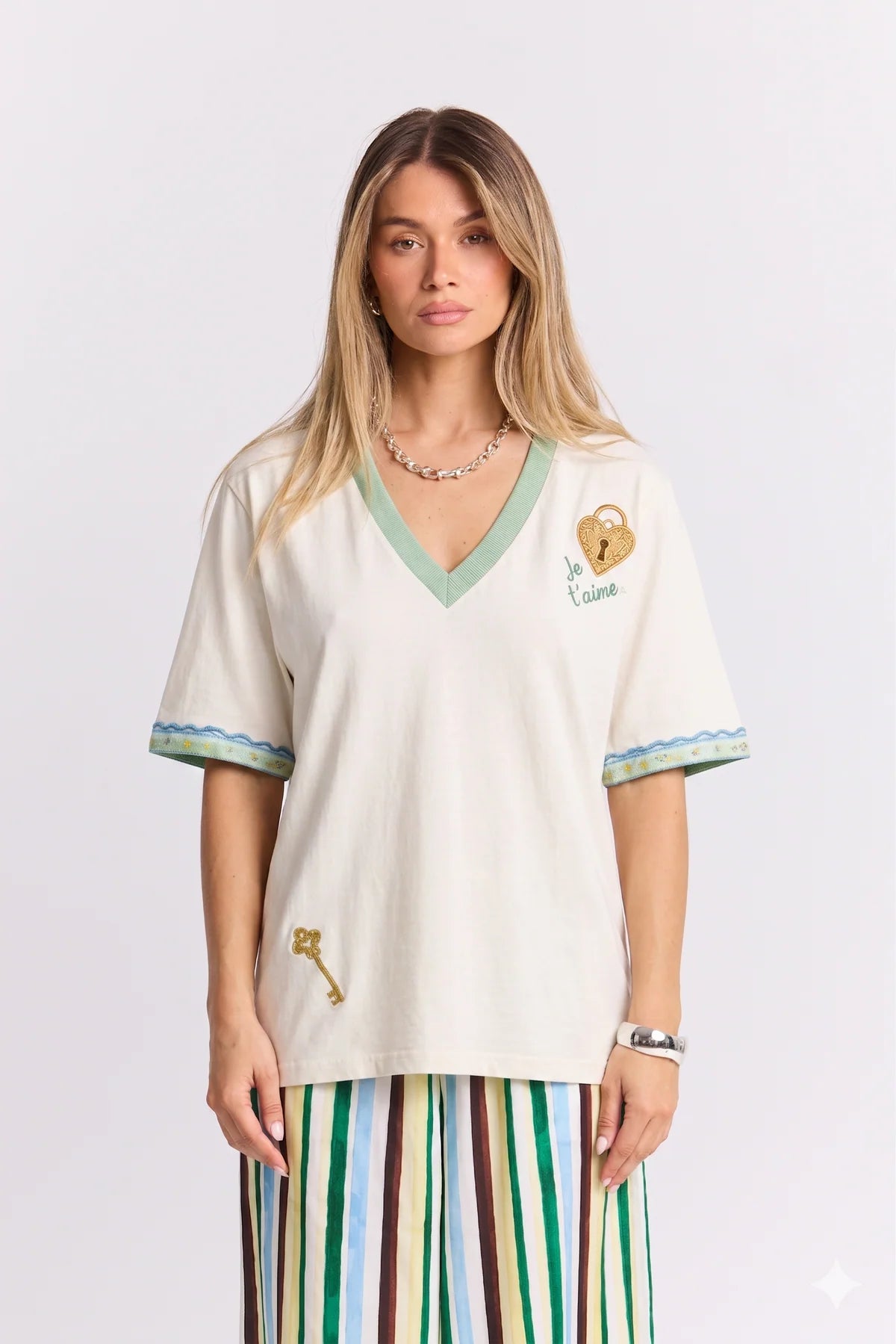 Love Lock V-Neck Tee
