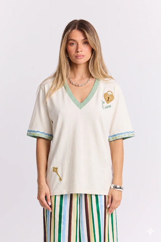 Love Lock V-Neck Tee