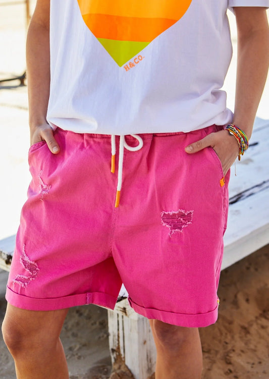Gelati Pink Cotton Shorts