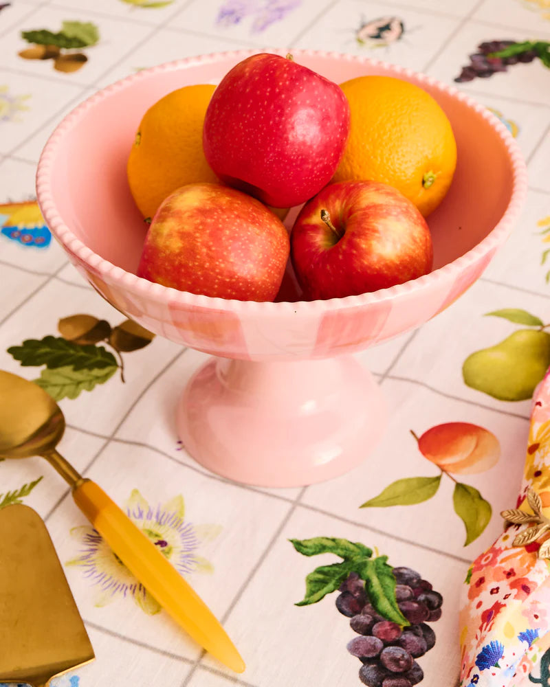 Pink Stripe Fruit Bowl