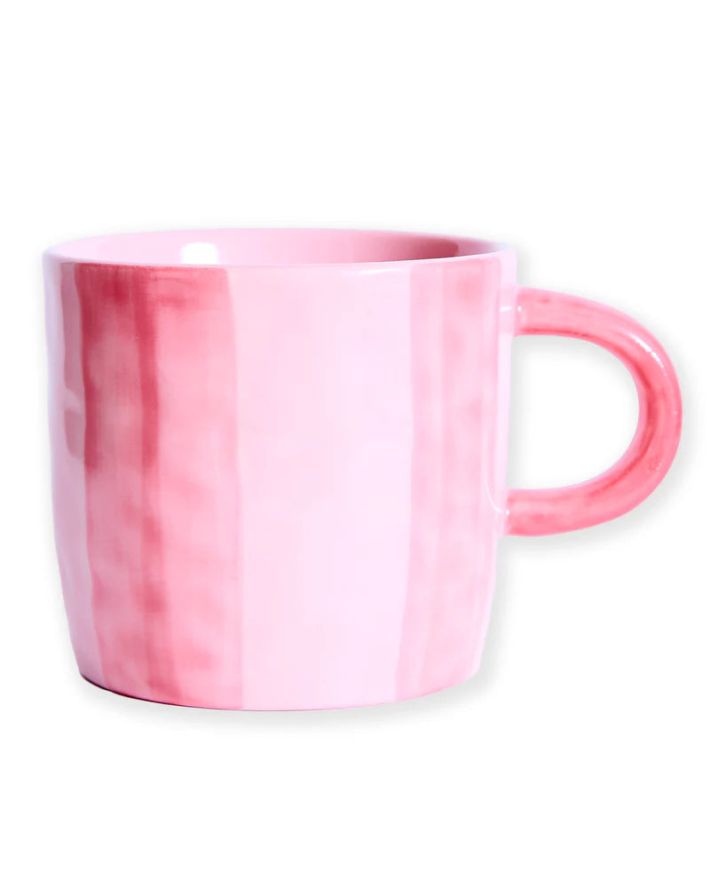 Pink Stripe Mug 2P Set