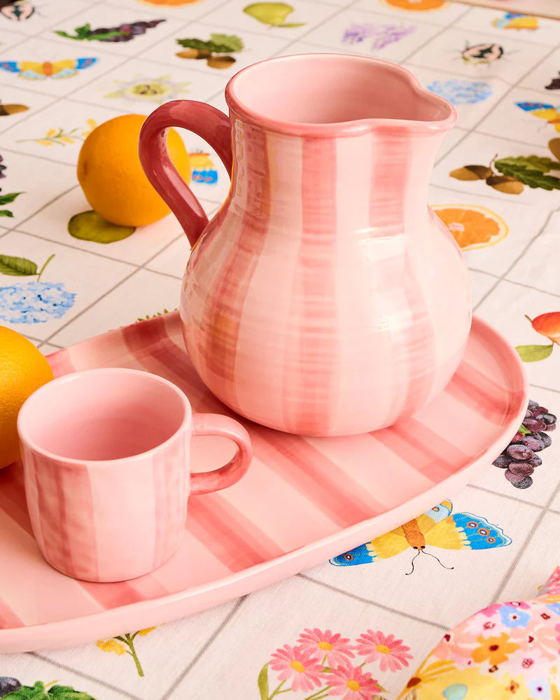 Pink Stripe Water Jug