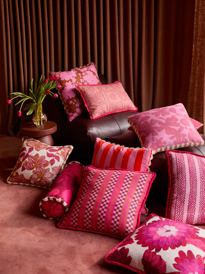 Pink Gardenia Cerise Cushion