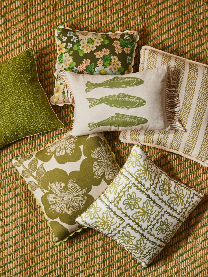 Daisy Olive Cushion