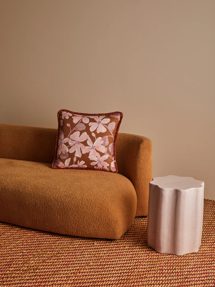 Violet Tan Cushion