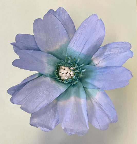 Paper Daisy Flower in Blue