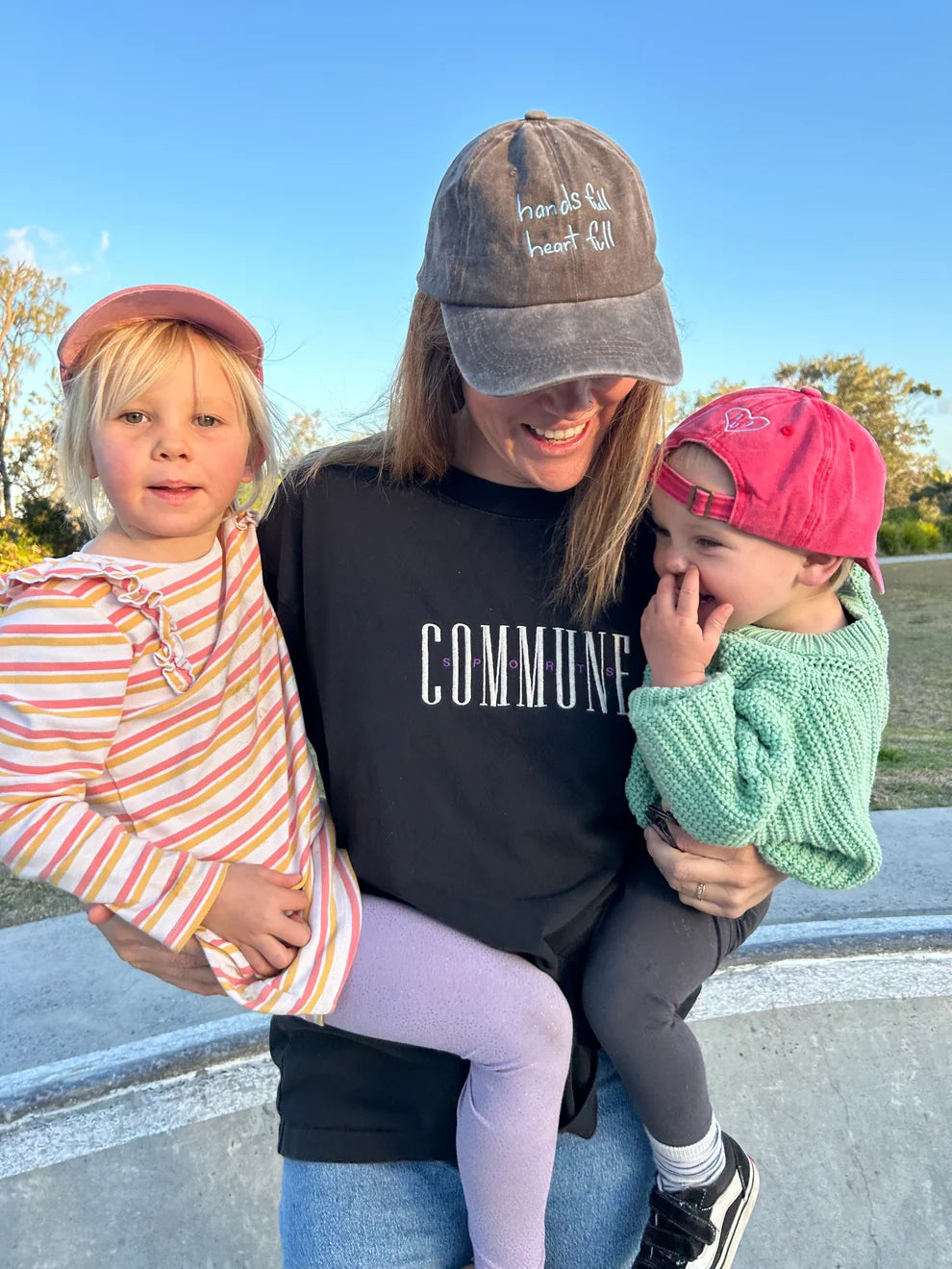 Hands Full Heart Full Adult Caps