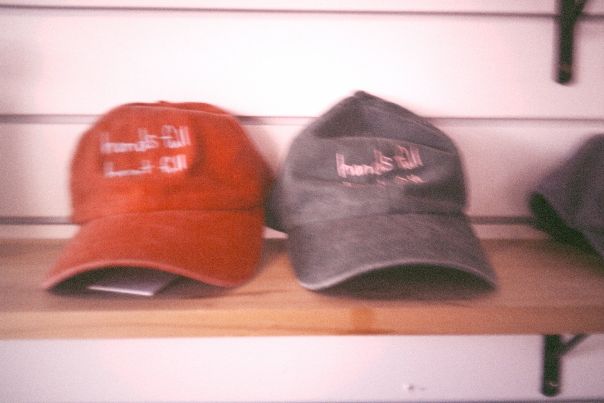 Mixed coloured caps with  “handful” or “hands full heart full” text made from cotton