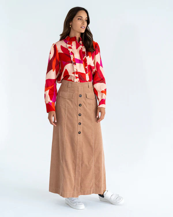 Hudson Maxi Skirt in Camel