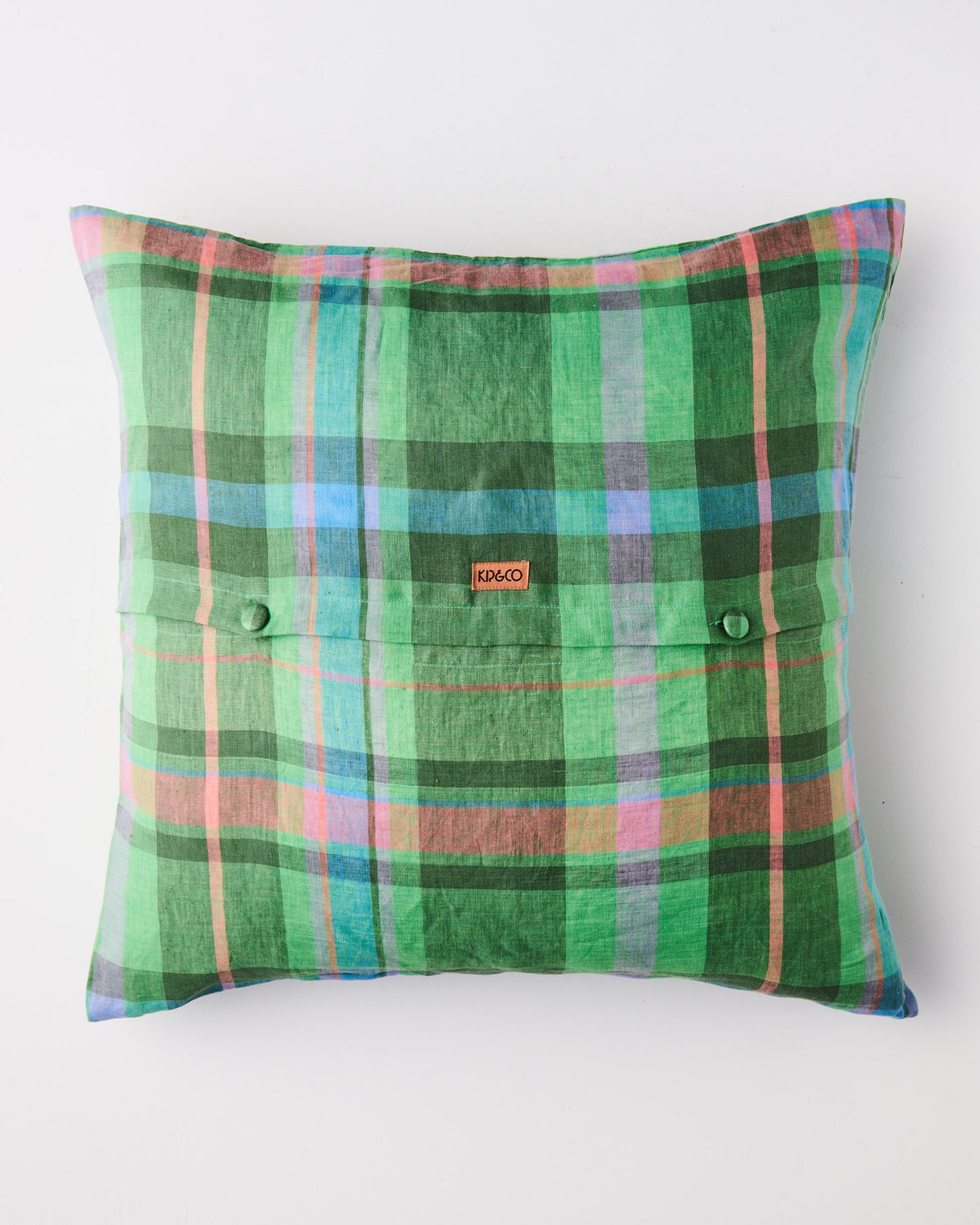 Jewel of the Nile Tartan Linen Euro Pillowcases 2 Piece Set