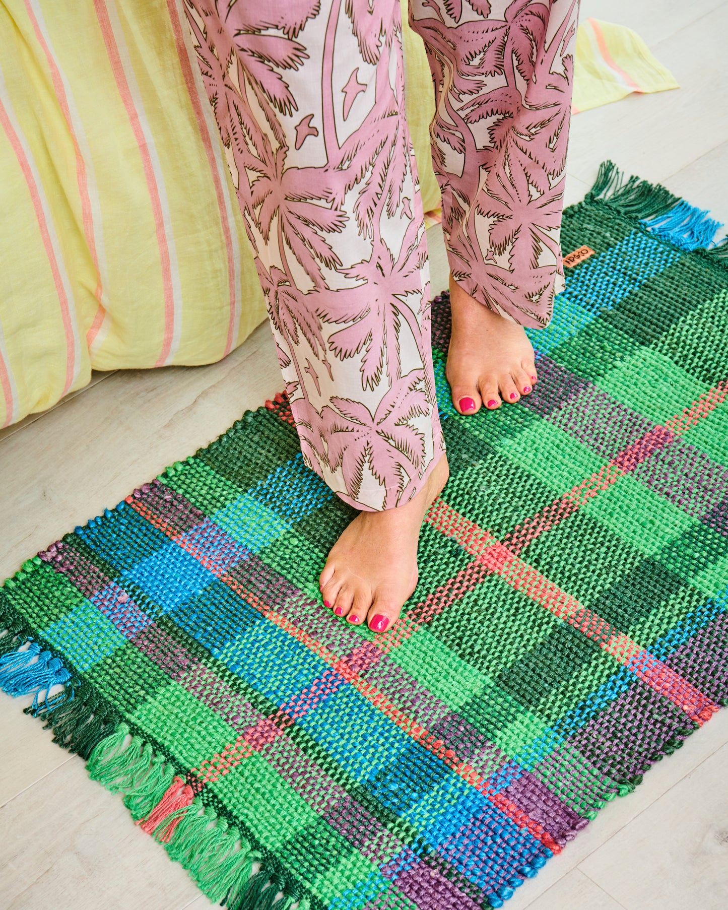 Jewel of the Nile Tartan Jute Floor Mat