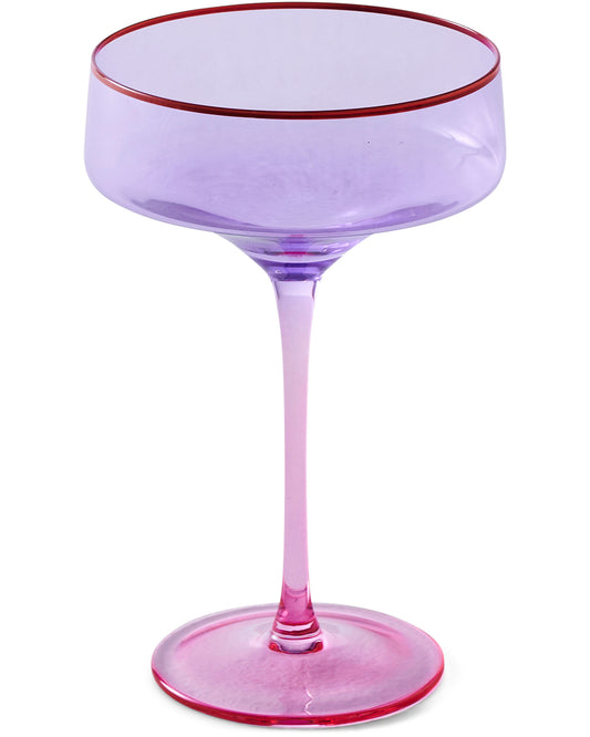 Lilac Colour Block Margarita Glasses 2 Piece Set