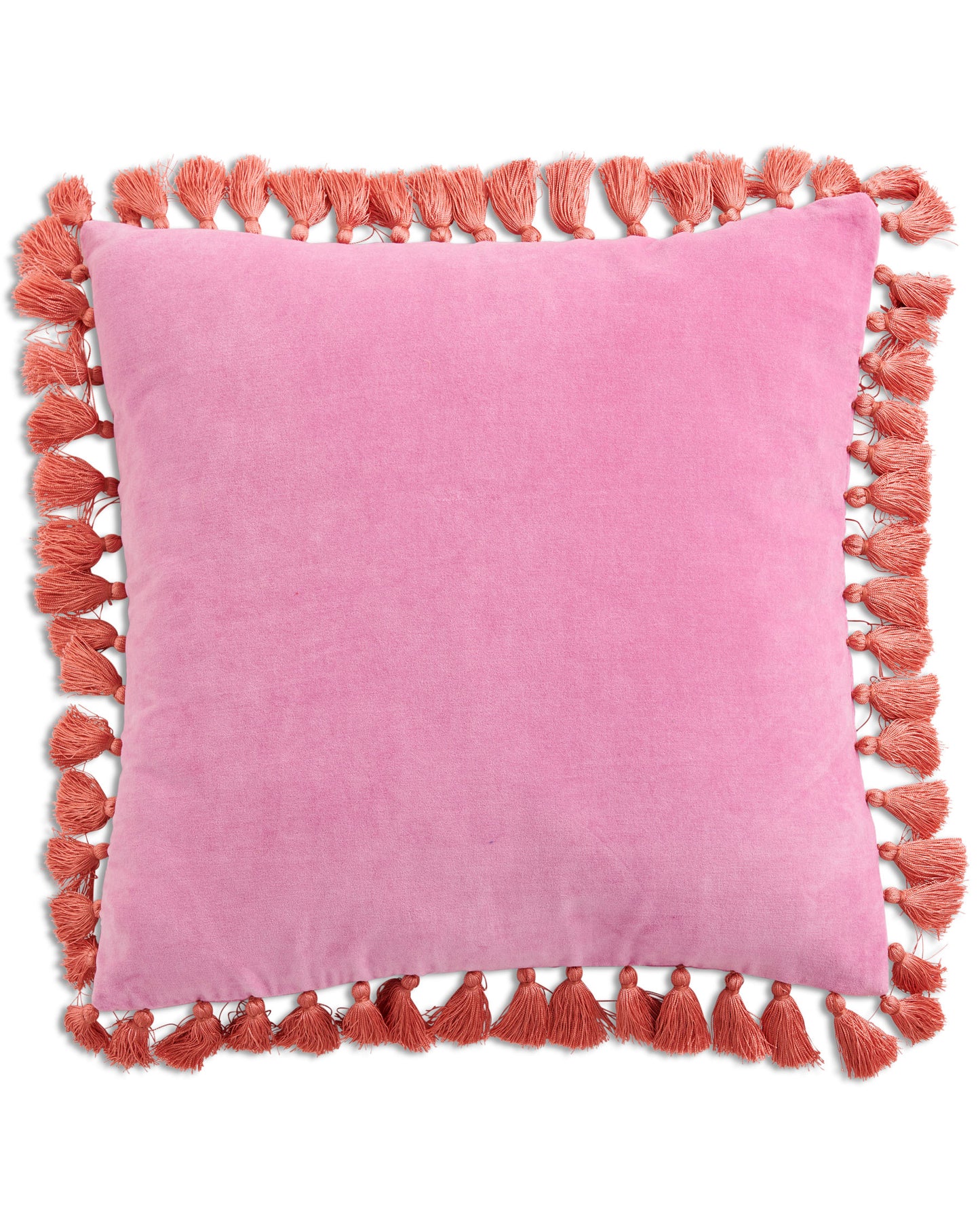 Rose Bloom Velvet Tassel Cushion