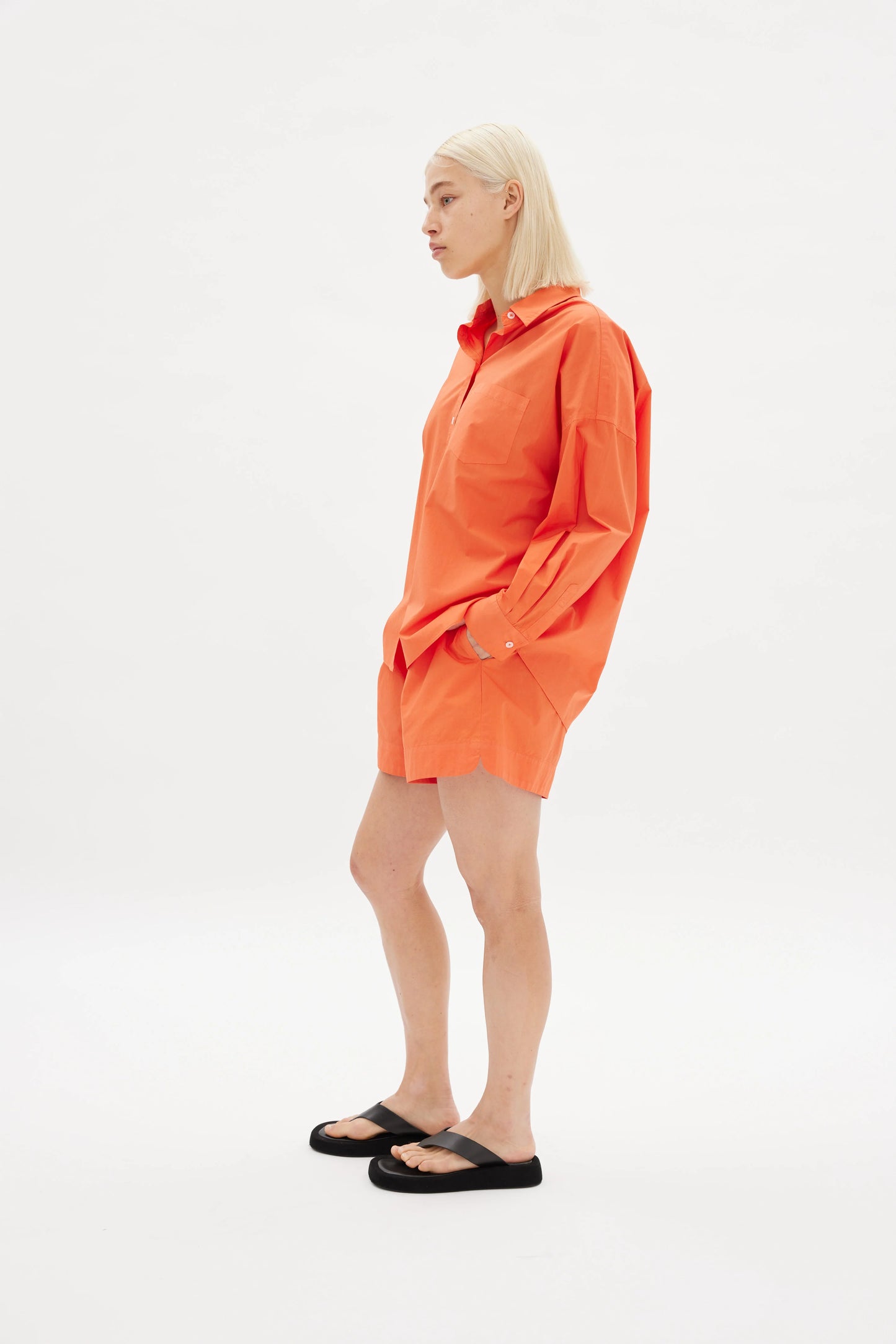 The Chiara Shirt in Coral