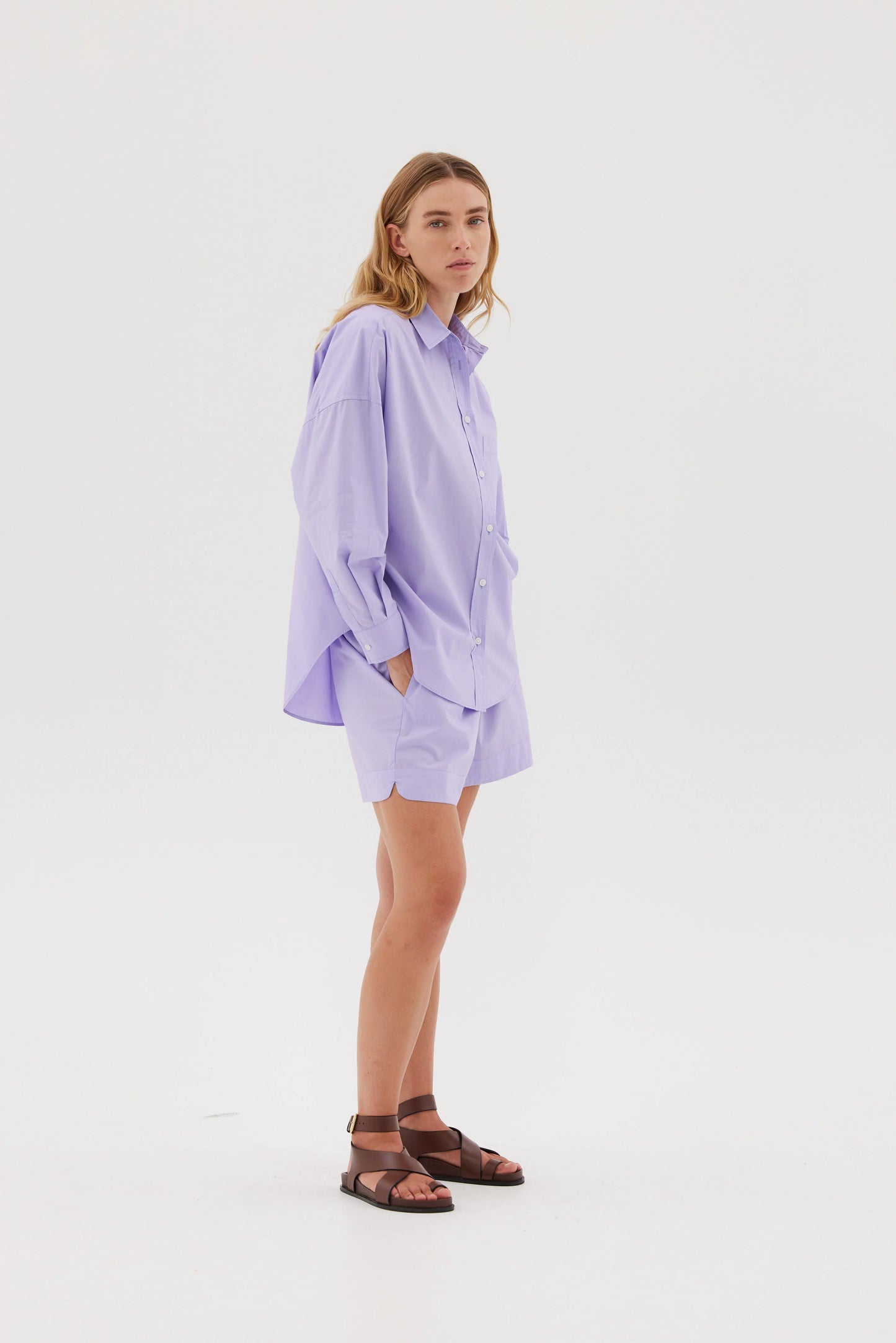 The Chiara Shirt in Violet Light