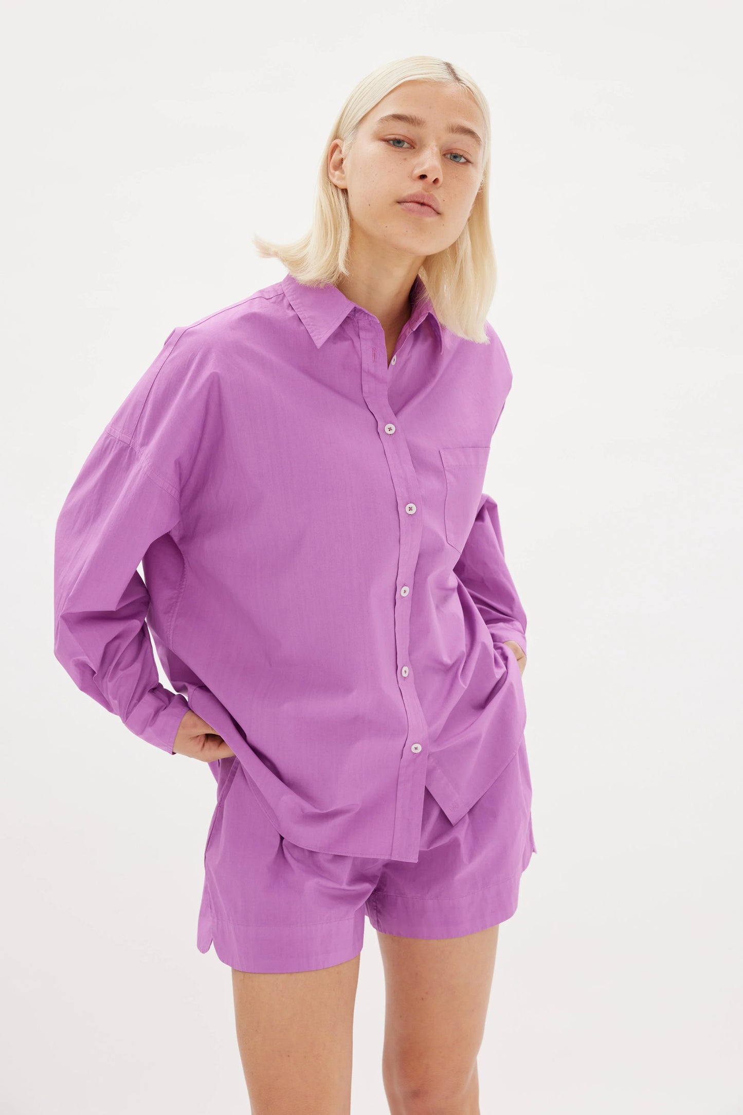 The Chiara Shirt in Fuschia