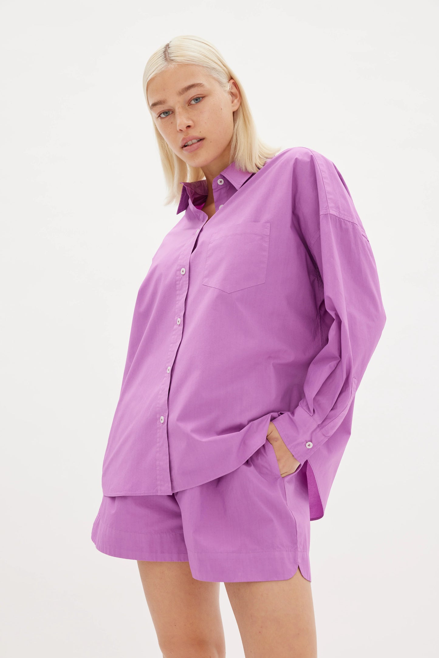 The Chiara Shirt in Fuschia